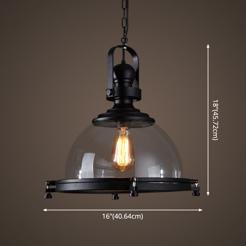 Glass Pot Shaped Suspension Lamp Industrial Bistro Bar Pendant - Rebooters