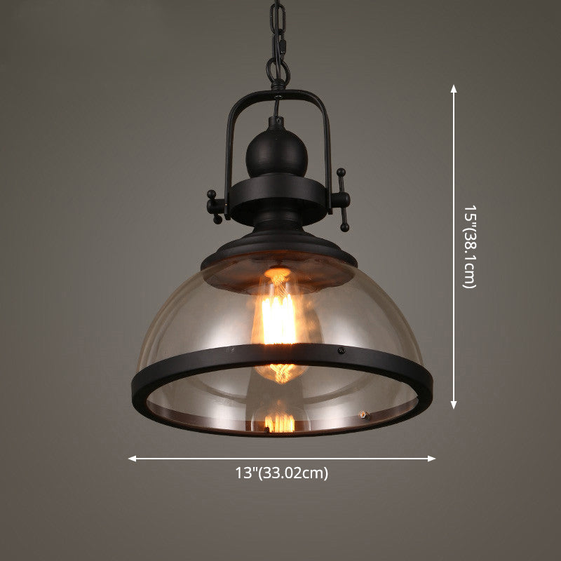 Glass Pot Shaped Suspension Lamp Industrial Bistro Bar Pendant - Rebooters