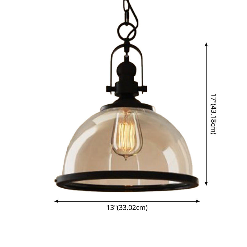 Glass Pot Shaped Suspension Lamp Industrial Bistro Bar Pendant - Rebooters