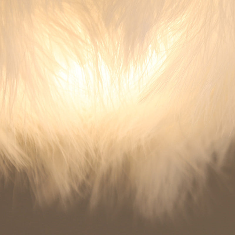 Fluffy Spherical Chandelier Simplicity Feather Ceiling Light - Rebooters