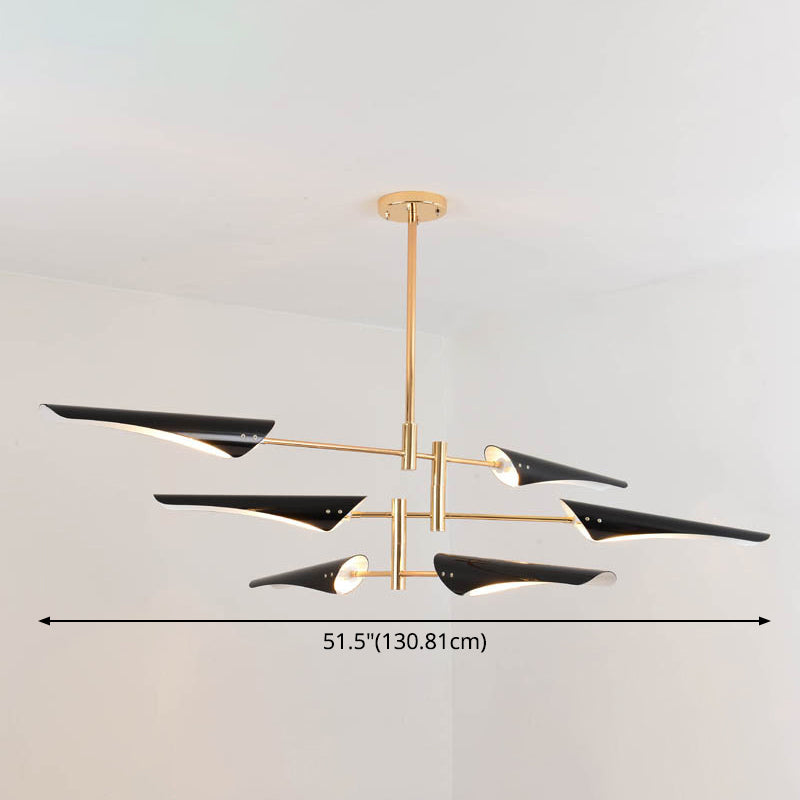 Black Hanging Lighting Fixtures Modern Metal Linear Pendant - Rebooters