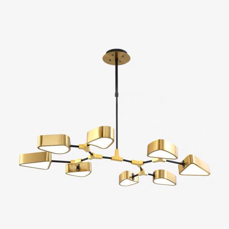 Gold Chandelier Lighting Fixtures Post-Modern Metal Ceiling Light - Rebooters