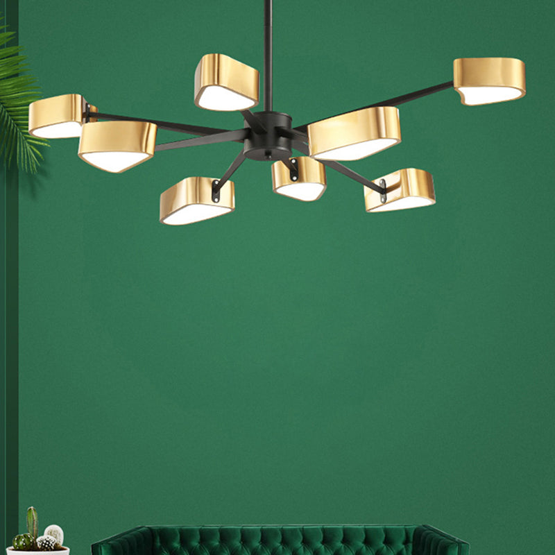 Gold Chandelier Lighting Fixtures Post-Modern Metal Ceiling Light - Rebooters