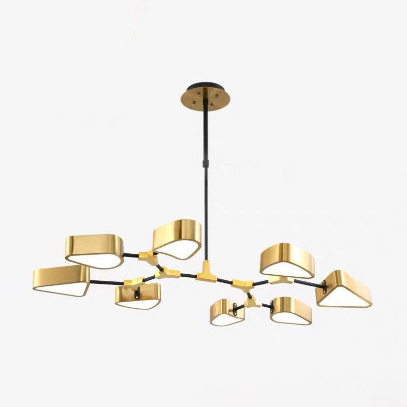 Gold Chandelier Lighting Fixtures Post-Modern Metal Ceiling Light - Rebooters