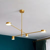 Gold Pendant Lighting Fixtures Modern Metal Flat Discs Light - Rebooters