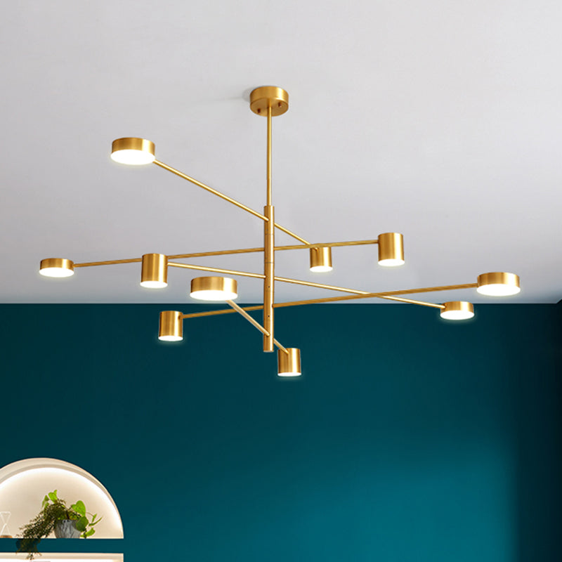 Gold Pendant Lighting Fixtures Modern Metal Flat Discs Light - Rebooters