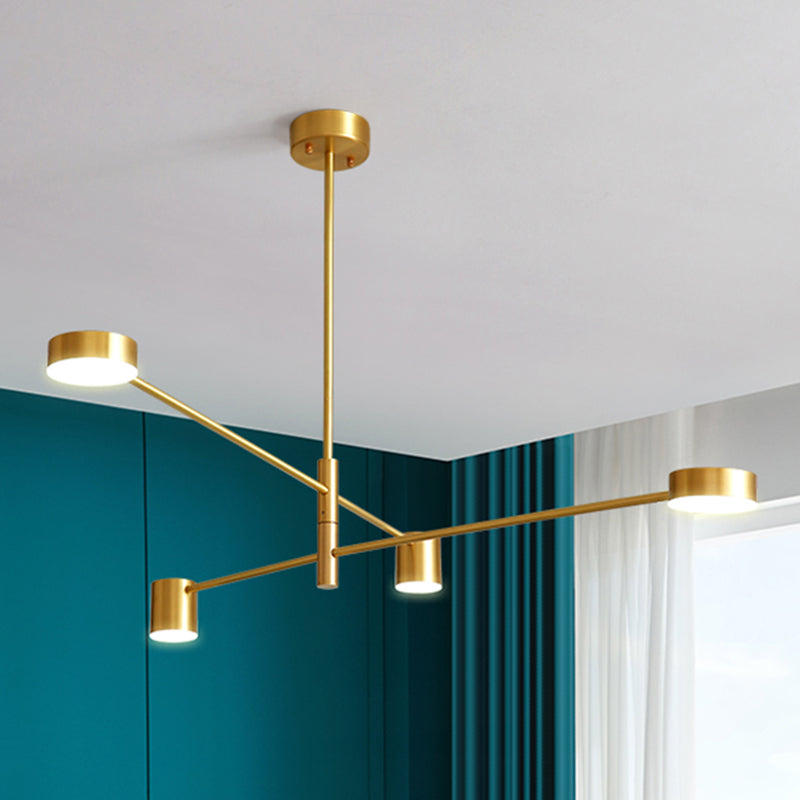 Gold Pendant Lighting Fixtures Modern Metal Flat Discs Light - Rebooters