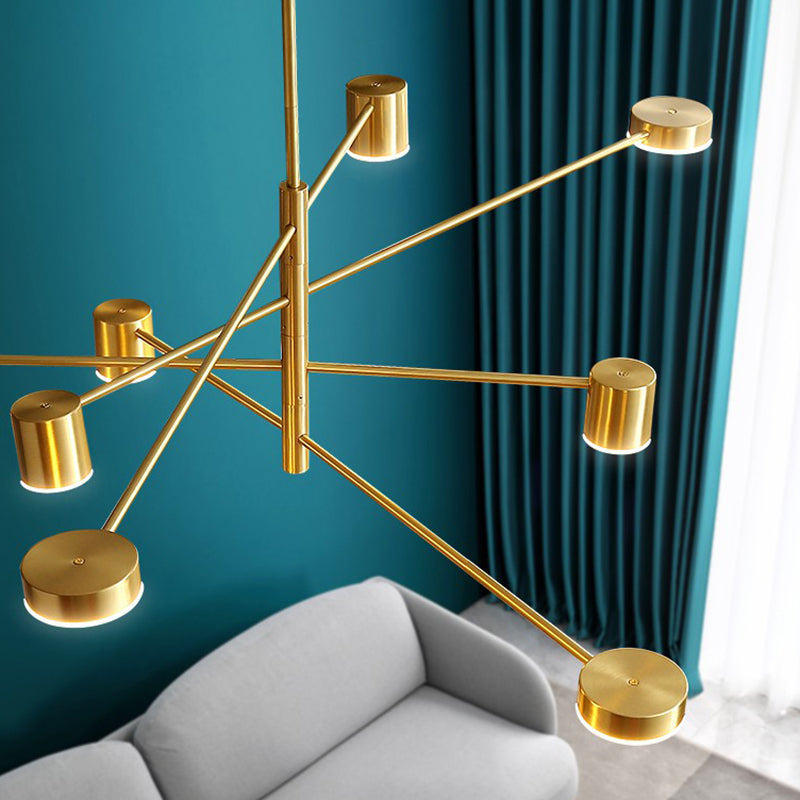 Gold Pendant Lighting Fixtures Modern Metal Flat Discs Light - Rebooters