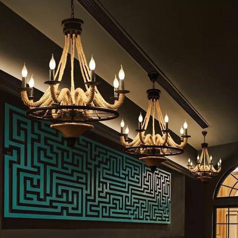 Adjustable Hanging Chain Chandelier Light Industrial Wagon Wheel Metal Ceiling Pendant - Rebooters