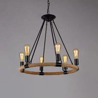 Adjustable Hanging Chain Chandelier Light Industrial Wagon Wheel Metal Ceiling Pendant - Rebooters