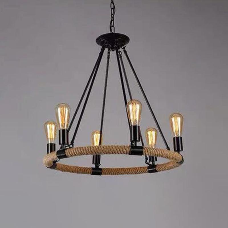 Adjustable Hanging Chain Chandelier Light Industrial Wagon Wheel Metal Ceiling Pendant - Rebooters