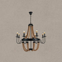 Adjustable Hanging Chain Chandelier Light Industrial Wagon Wheel Metal Ceiling Pendant - Rebooters