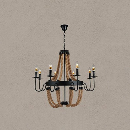 Adjustable Hanging Chain Chandelier Light Industrial Wagon Wheel Metal Ceiling Pendant - Rebooters