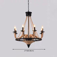 Adjustable Hanging Chain Chandelier Light Industrial Wagon Wheel Metal Ceiling Pendant - Rebooters