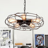 Retro Industrial Style Hanging Fan Chandelier 5 Lights Fixture - Rebooters