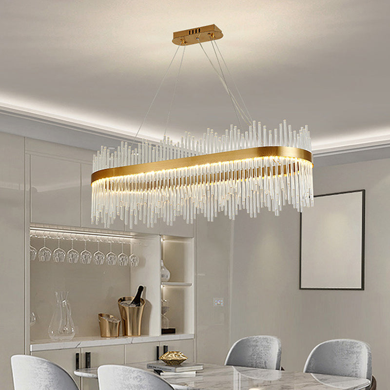 Modern Drum Chandelier Glass Crystal Pendant Ceiling Lights - Rebooters