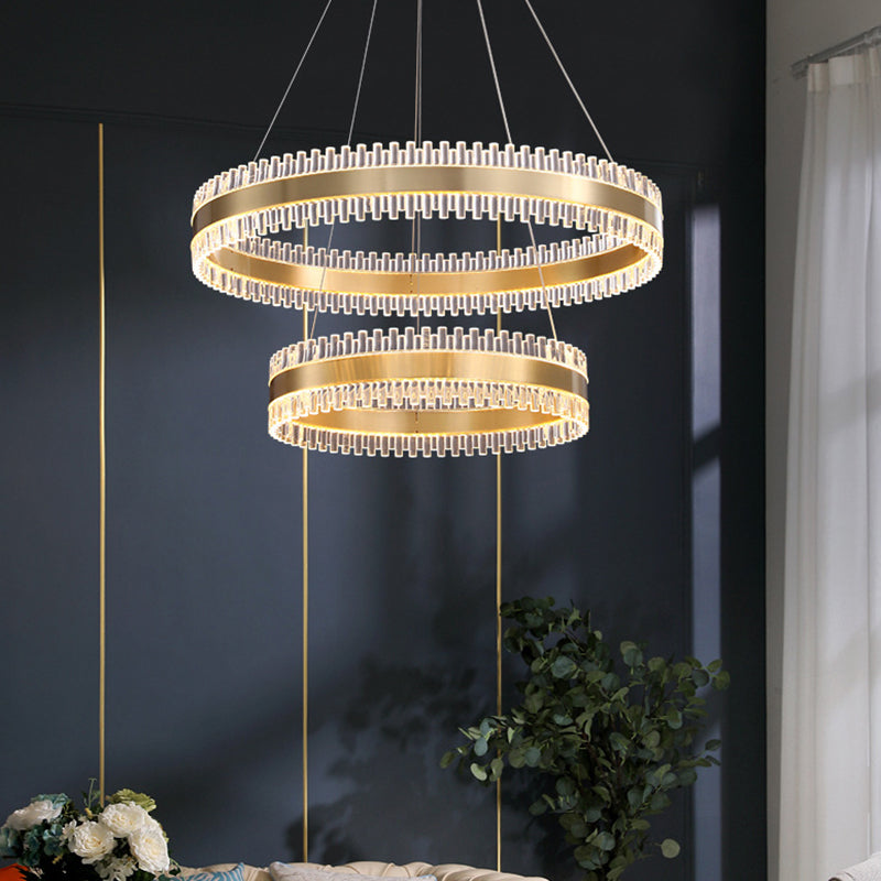 Contemporary Interlace Rings Chandelier Lights Metal Pendant - Rebooters