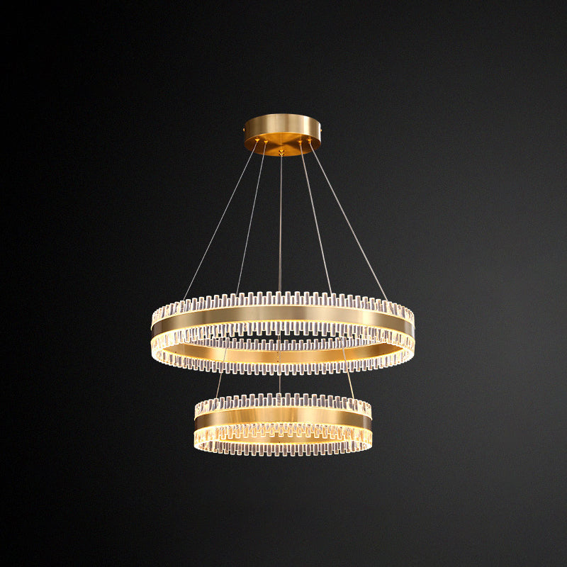 Contemporary Interlace Rings Chandelier Lights Metal Pendant - Rebooters