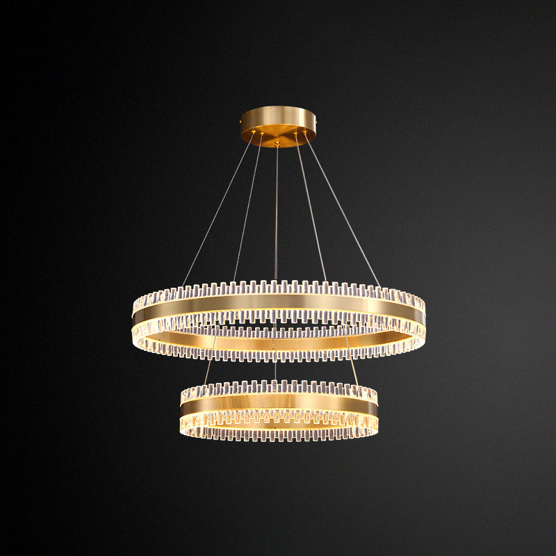 Contemporary Interlace Rings Chandelier Lights Metal Pendant - Rebooters