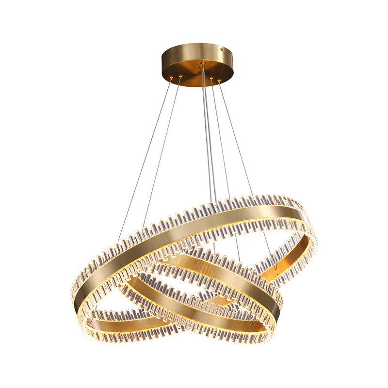 Contemporary Interlace Rings Chandelier Lights Metal Pendant - Rebooters