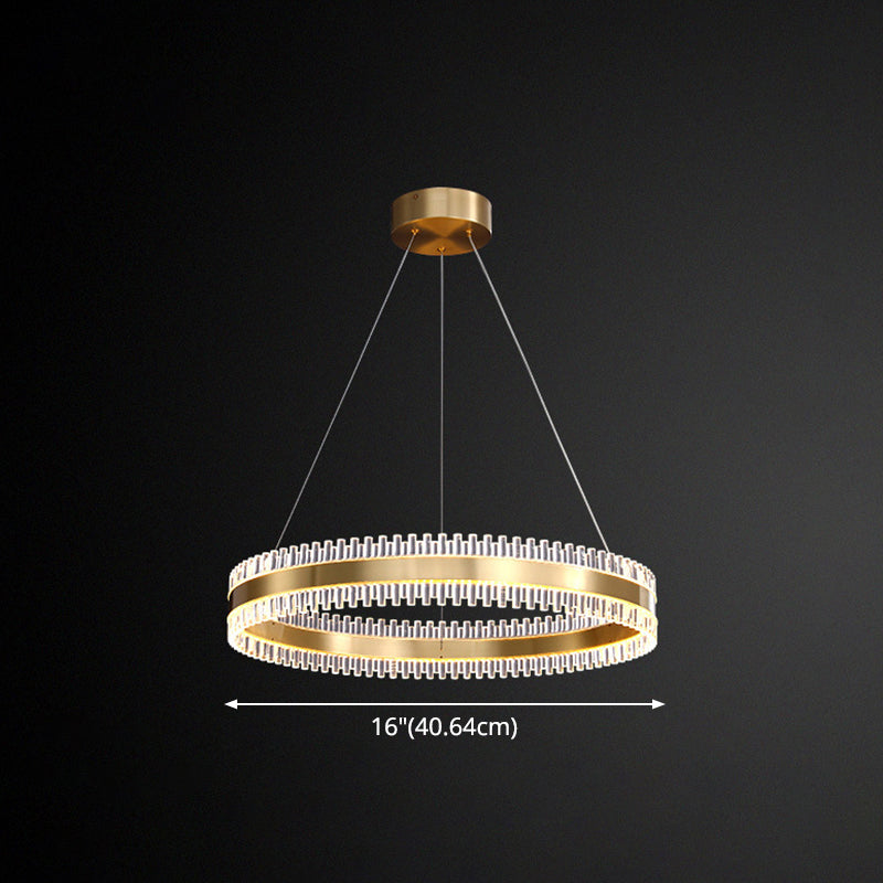 Contemporary Interlace Rings Chandelier Lights Metal Pendant - Rebooters