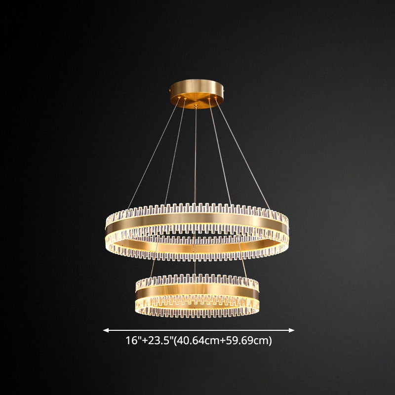 Contemporary Interlace Rings Chandelier Lights Metal Pendant - Rebooters