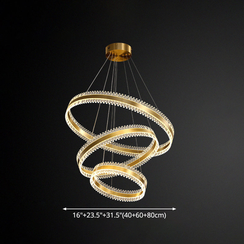 Contemporary Interlace Rings Chandelier Lights Metal Pendant - Rebooters