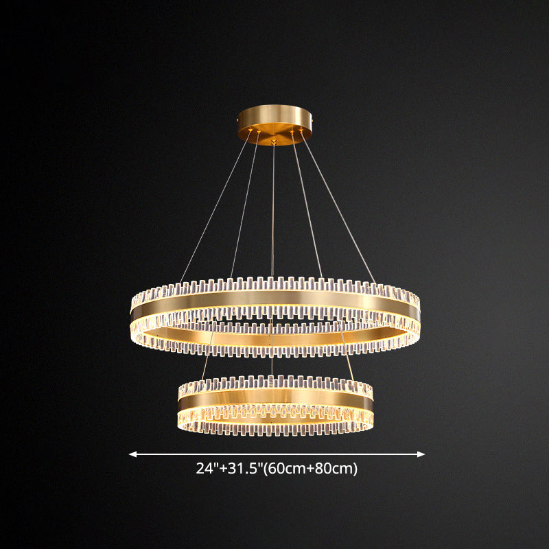 Contemporary Interlace Rings Chandelier Lights Metal Pendant - Rebooters