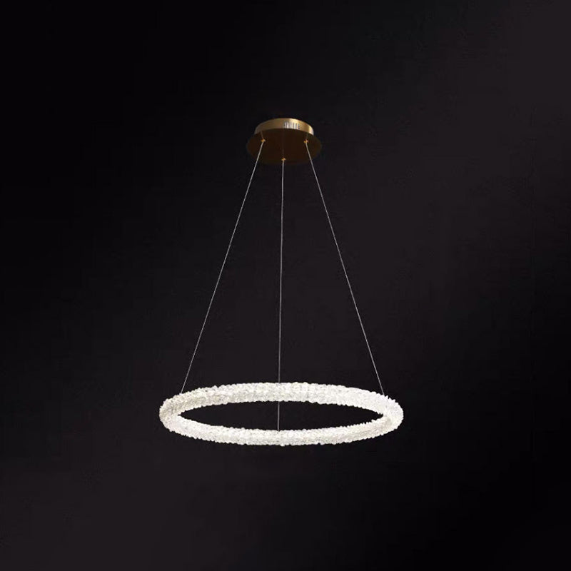 Ultra-Modern Circle Chandelier Lamp Crystal Pendant Lights - Rebooters