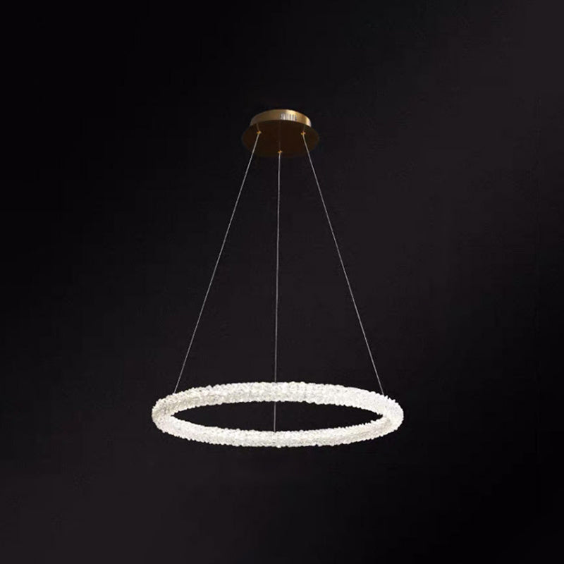 Ultra-Modern Circle Chandelier Lamp Crystal Pendant Lights - Rebooters