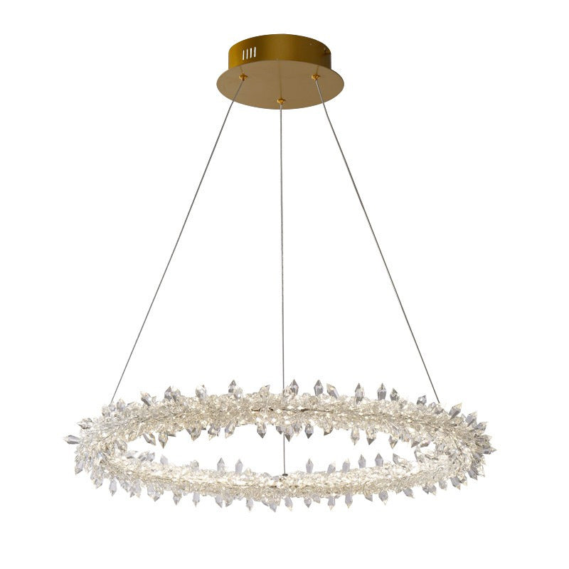 Ultra-Modern Circle Chandelier Lamp Crystal Pendant Lights - Rebooters