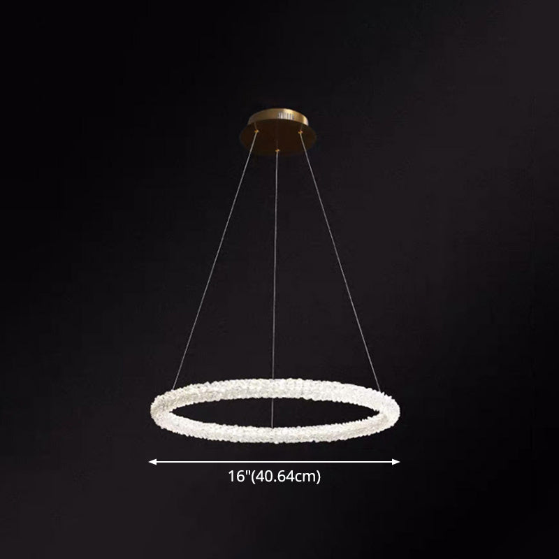 Ultra-Modern Circle Chandelier Lamp Crystal Pendant Lights - Rebooters