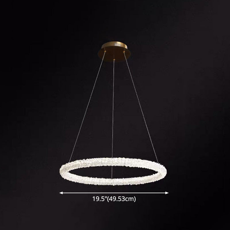 Ultra-Modern Circle Chandelier Lamp Crystal Pendant Lights - Rebooters