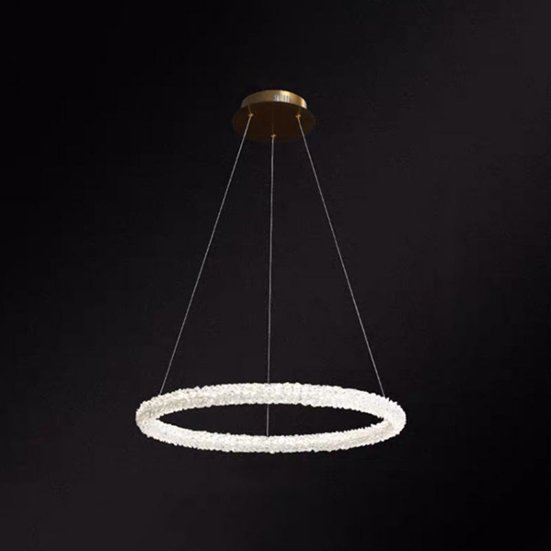 Ultra-Modern Circle Chandelier Lamp Crystal Pendant Lights - Rebooters