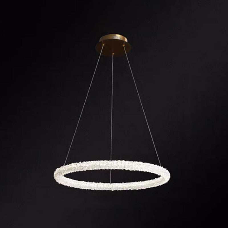 Ultra-Modern Circle Chandelier Lamp Crystal Pendant Lights - Rebooters