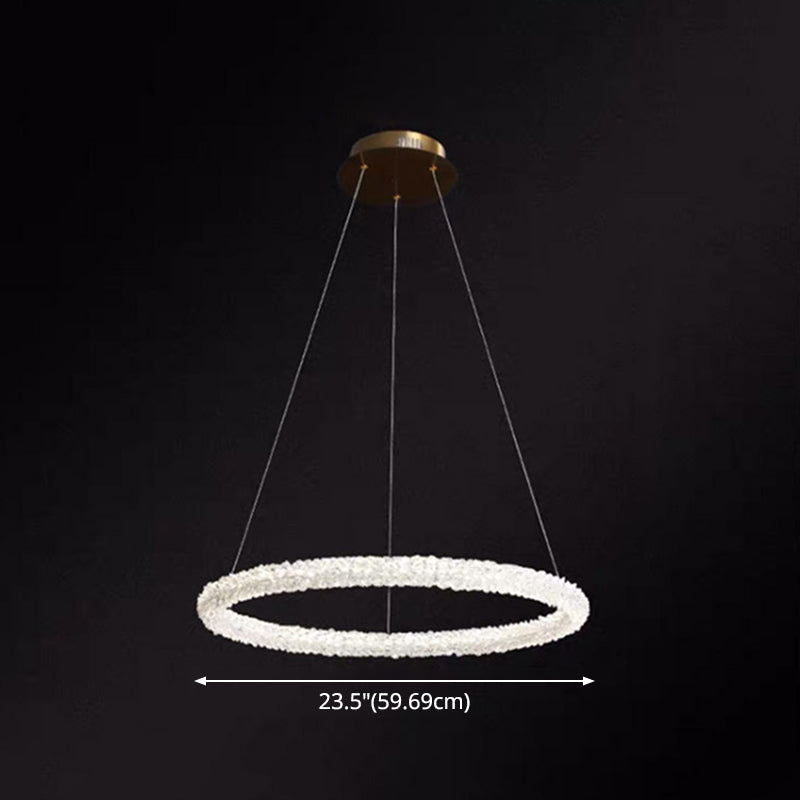 Ultra-Modern Circle Chandelier Lamp Crystal Pendant Lights - Rebooters