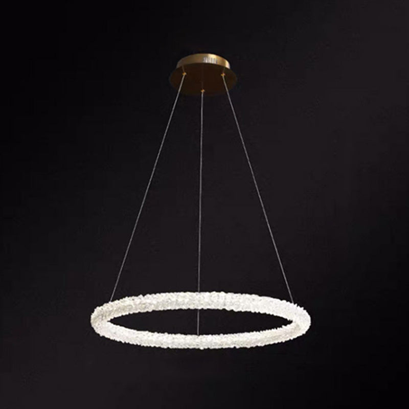 Ultra-Modern Circle Chandelier Lamp Crystal Pendant Lights - Rebooters