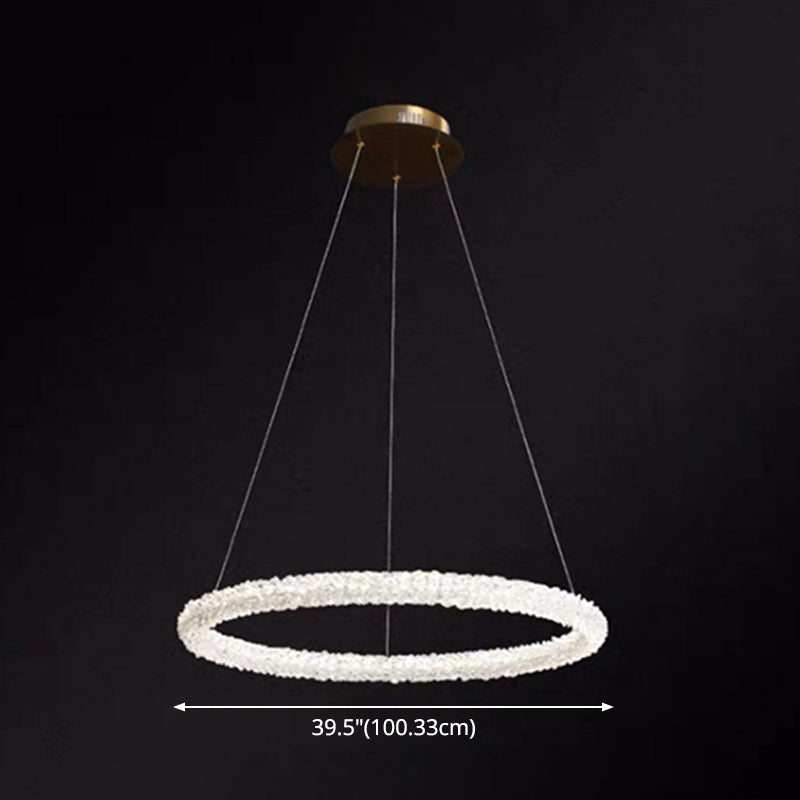 Ultra-Modern Circle Chandelier Lamp Crystal Pendant Lights - Rebooters