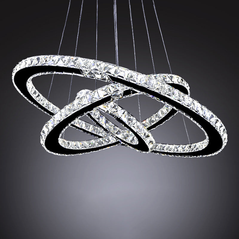 Contemporary Interlace Rings Chandelier Pendant Light Fixtures - Rebooters