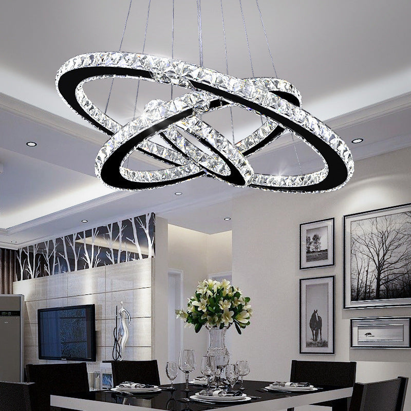 Contemporary Interlace Rings Chandelier Pendant Light Fixtures - Rebooters