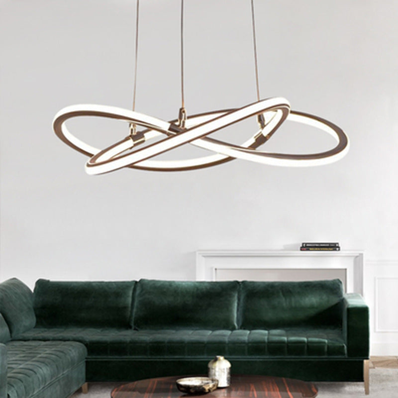 Contemporary Strip Chandelier Lamp Metal Ceiling Pendant Light - Rebooters