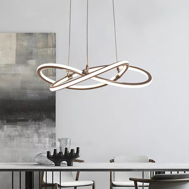 Contemporary Strip Chandelier Lamp Metal Ceiling Pendant Light - Rebooters