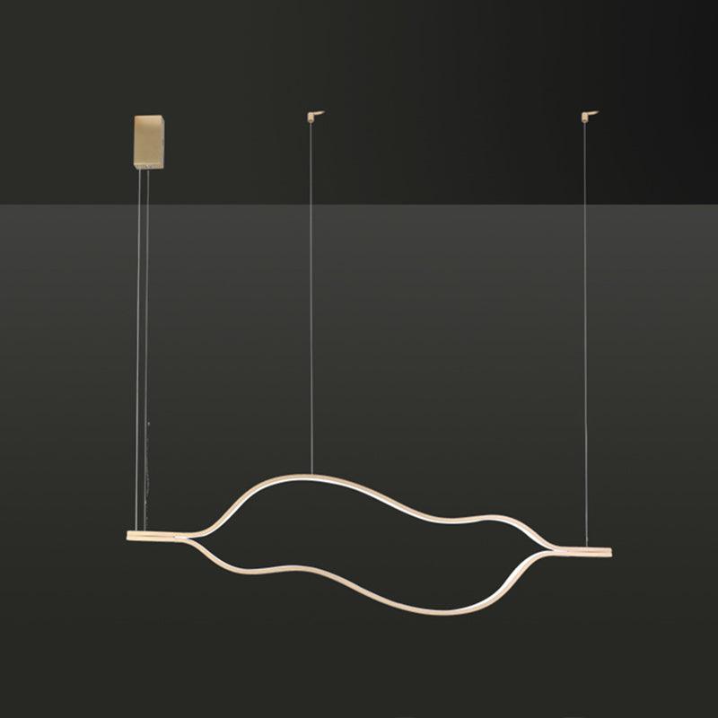 Modern Waving Chandelier Light Fixture Metal Pendant Lights - Rebooters