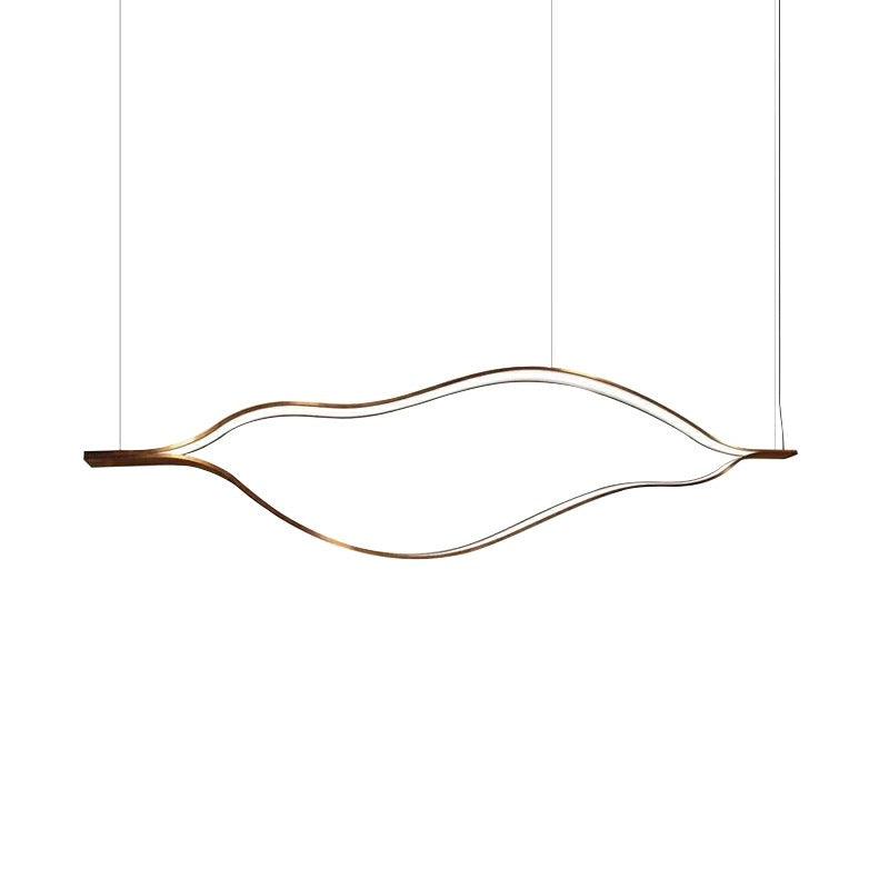 Modern Waving Chandelier Light Fixture Metal Pendant Lights - Rebooters