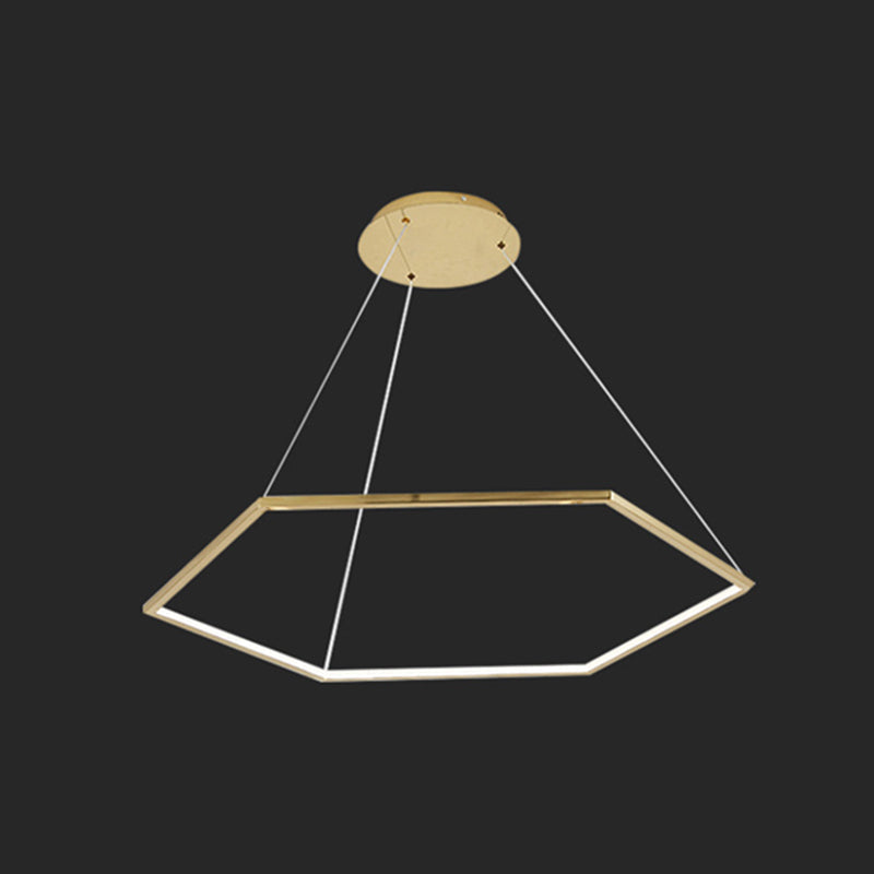 Ultra-Modern Geometric Chandelier Metallic Lighting Fixture - Rebooters