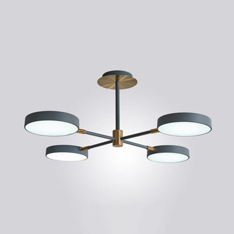 Ultra-Modern Rotating Chandelier Light Fixtures Metallic Hanging Ceiling Light - Rebooters