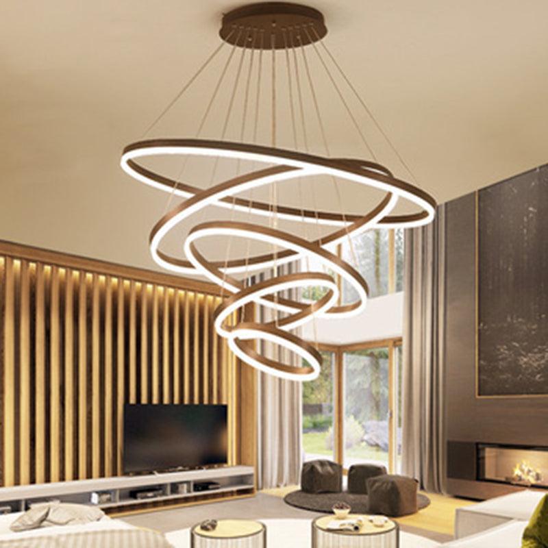 LED Acrylic Pendant Chandelier Minimalist Orbicular Light - Rebooters