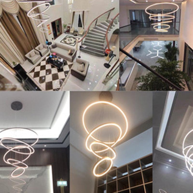 LED Acrylic Pendant Chandelier Minimalist Orbicular Light - Rebooters