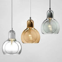 1 Light Pendant Lighting Fixtures Contemporary Gourd Glass - Rebooters