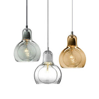 1 Light Pendant Lighting Fixtures Contemporary Gourd Glass - Rebooters
